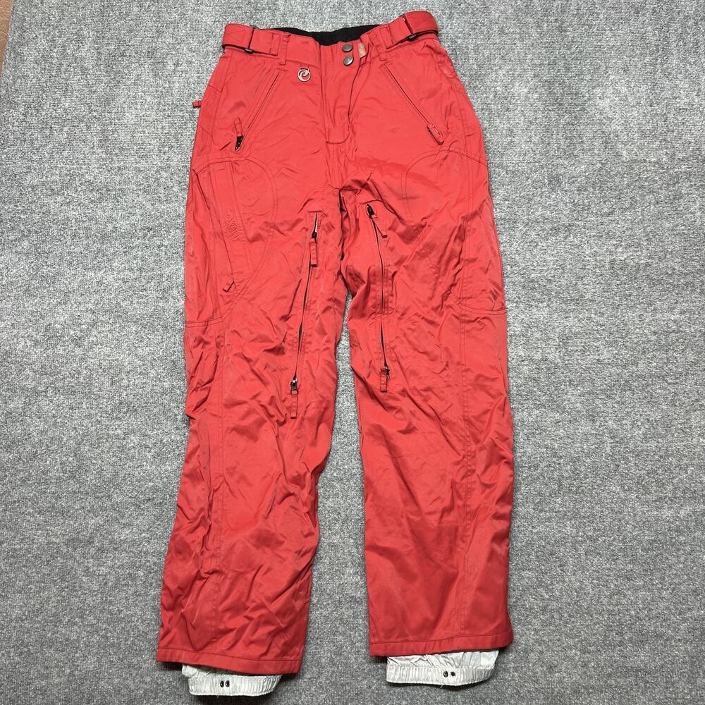 Powder Room Snow Pants Womens Medium Red Ski Snowboard Adjustable Waist